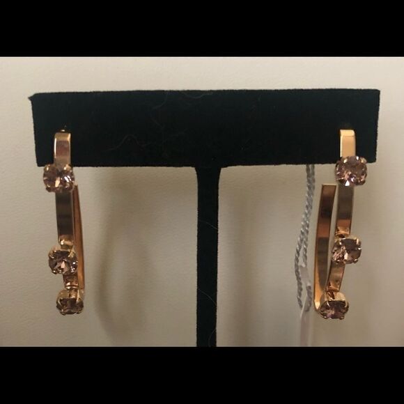 Swarovski AuthenticCrystalsRoseGoldPlated earrings   - Picture 7 of 11